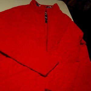 Scarlet Beauty! Sportelle Quilted Zip Jacket, Smll